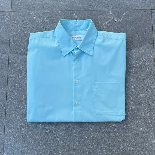 YSL Sky Blue Short Sleeve Shirt - L