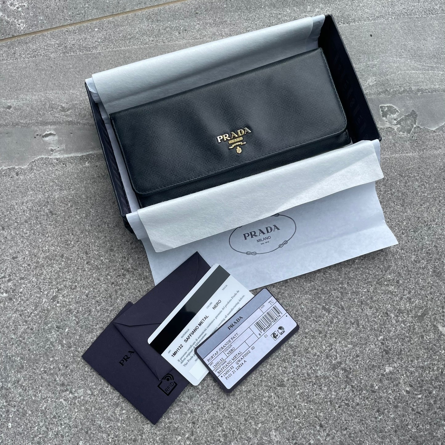 Prada Saffiano Long Wallet