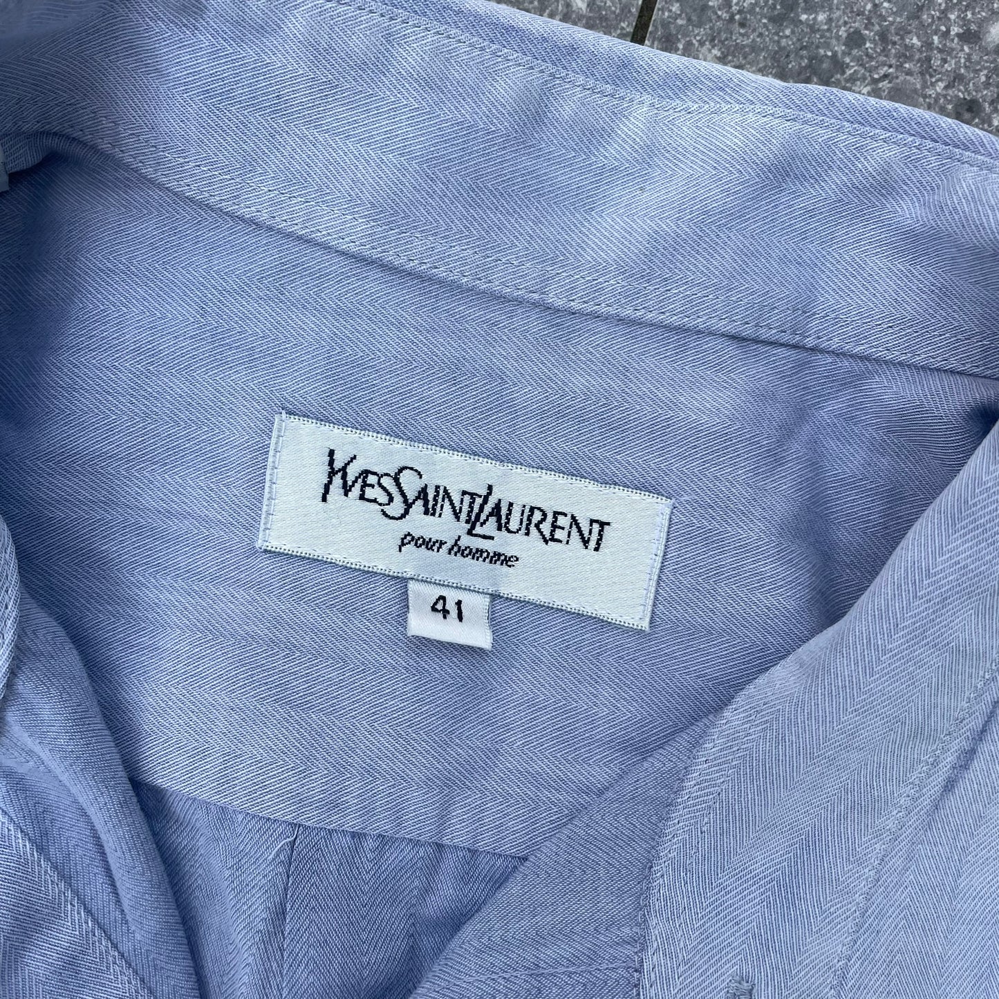 YSL Blue Short Sleeve Shirt - L