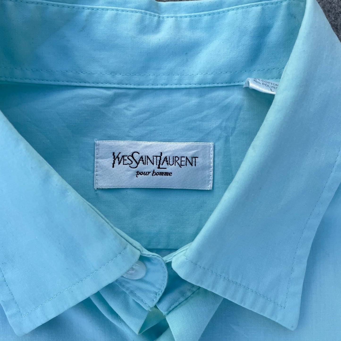 YSL Sky Blue Short Sleeve Shirt - L