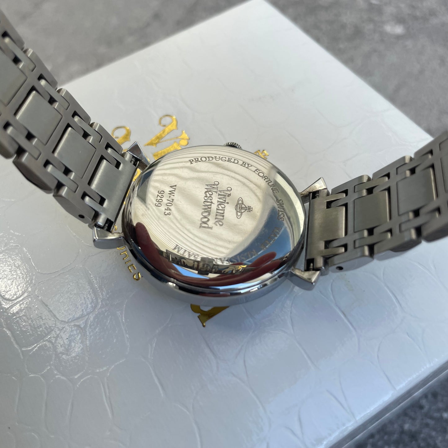 Vivienne Westwood Silver/White Steel Orb Watch