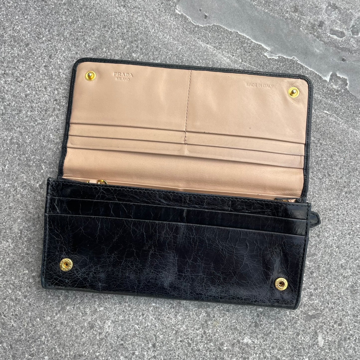 Prada Vitello Ribbon Long Wallet