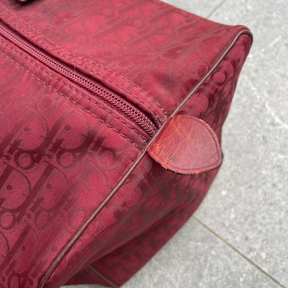 Dior Red Monogram Trotter Boston Bag