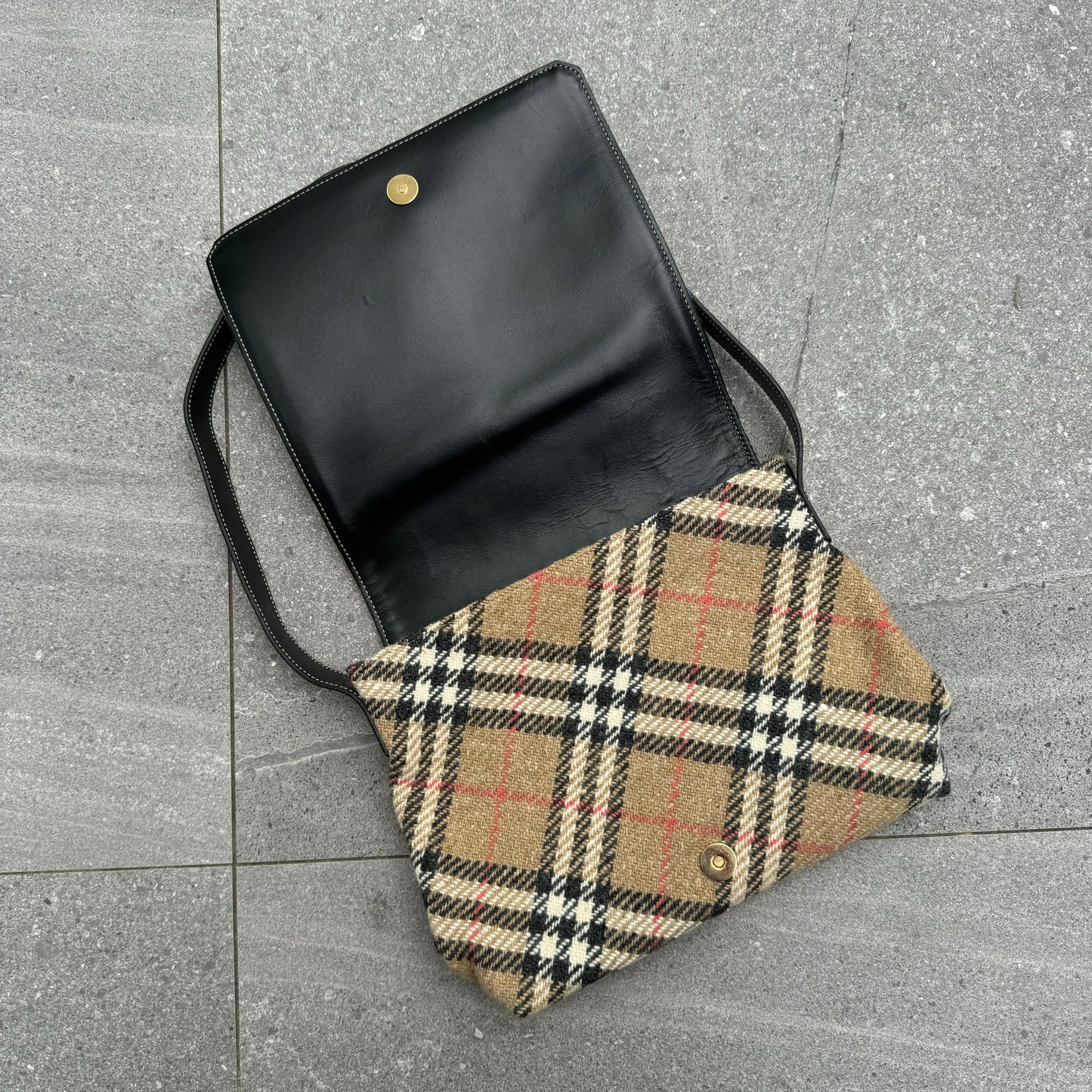 Burberry Nova Check Woven Satchel