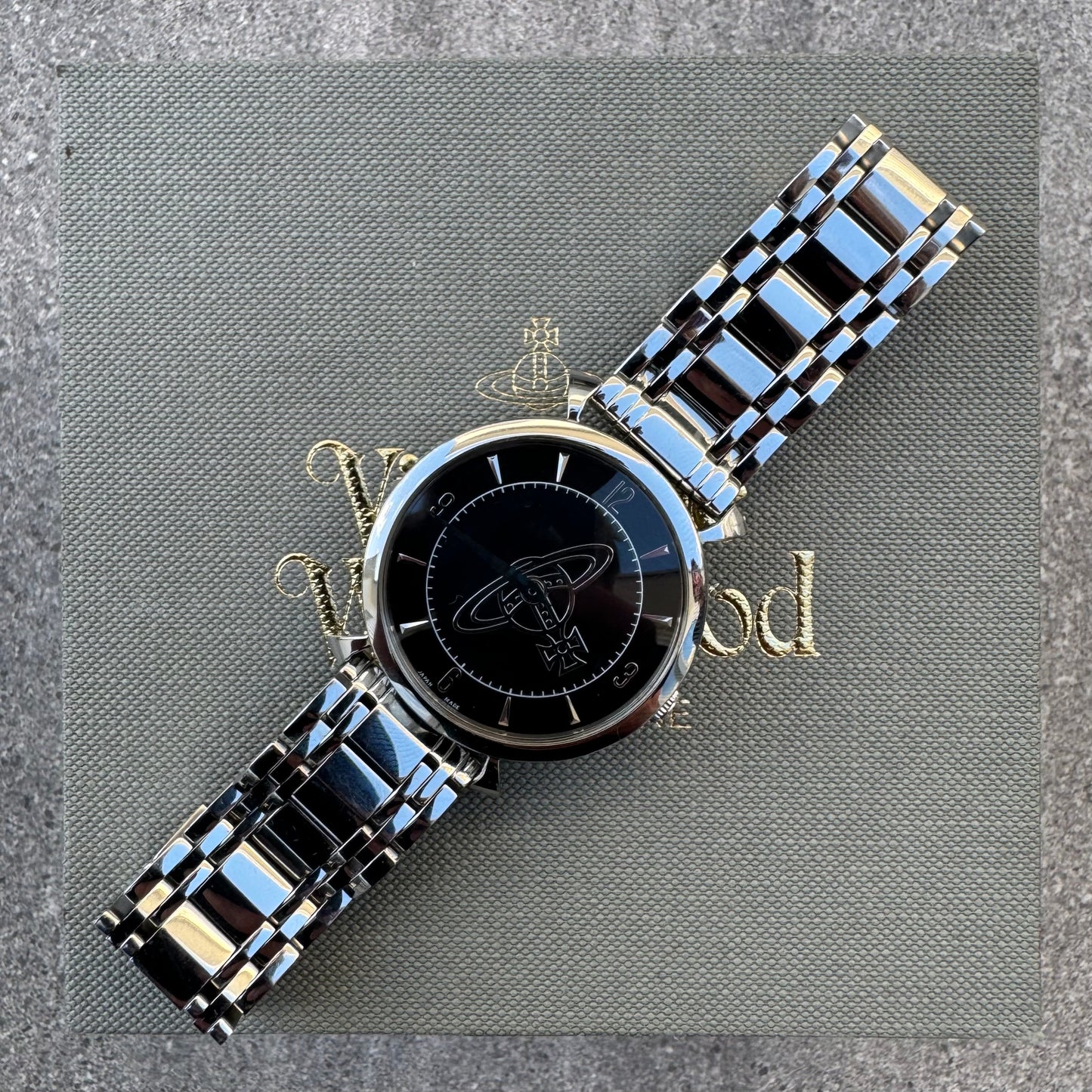 Vivienne Westwood Black Dial Orb Watch