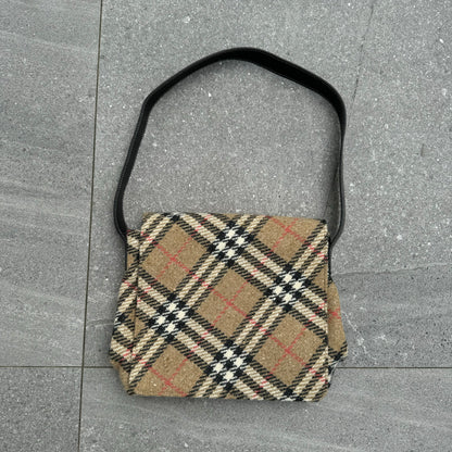 Burberry Nova Check Woven Satchel