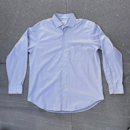 YSL White/Blue Long Sleeve Shirt - XL