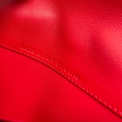 Dior Red Patent Embossed Long Wallet