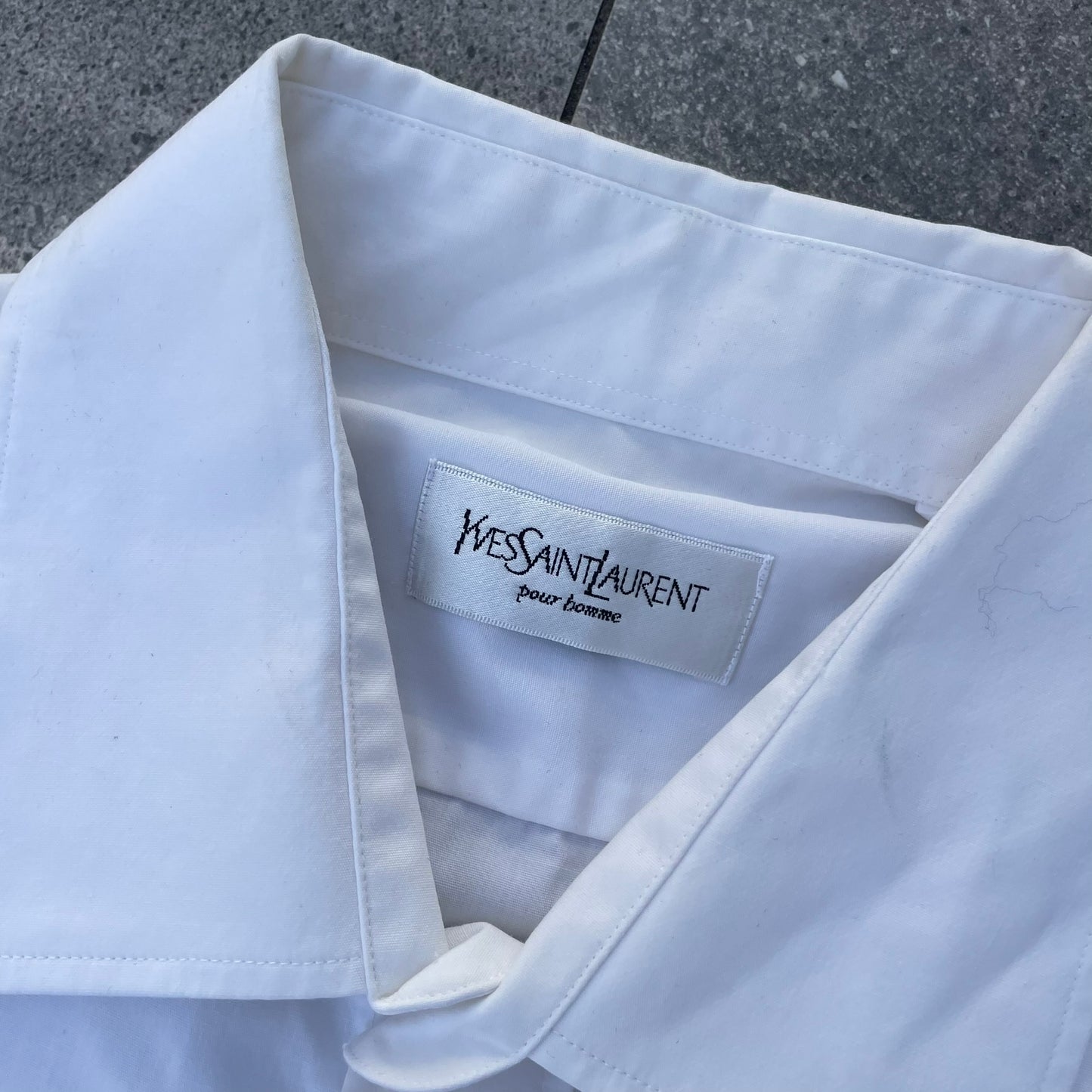 YSL White Long Sleeve Shirt - XL