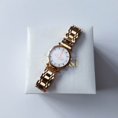 Vivienne Westwood Gold Steel Orb Watch