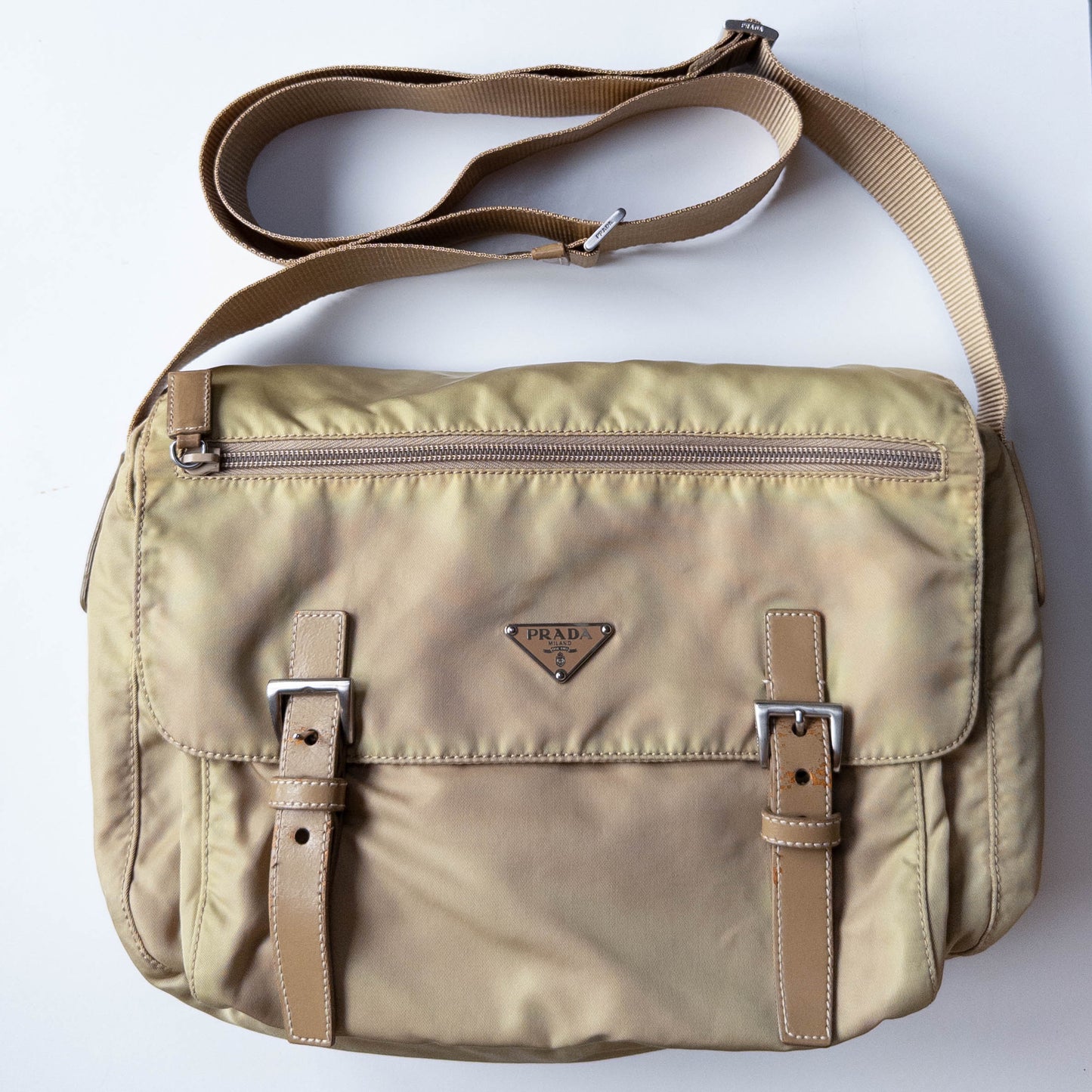 Prada Tessuto Beige Shoulder Bag