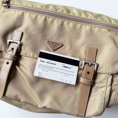 Prada Tessuto Beige Shoulder Bag