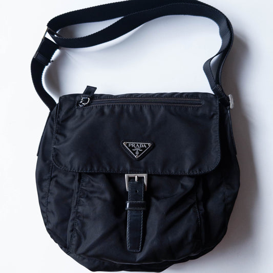 Prada Tessuto Black Satchel Bag