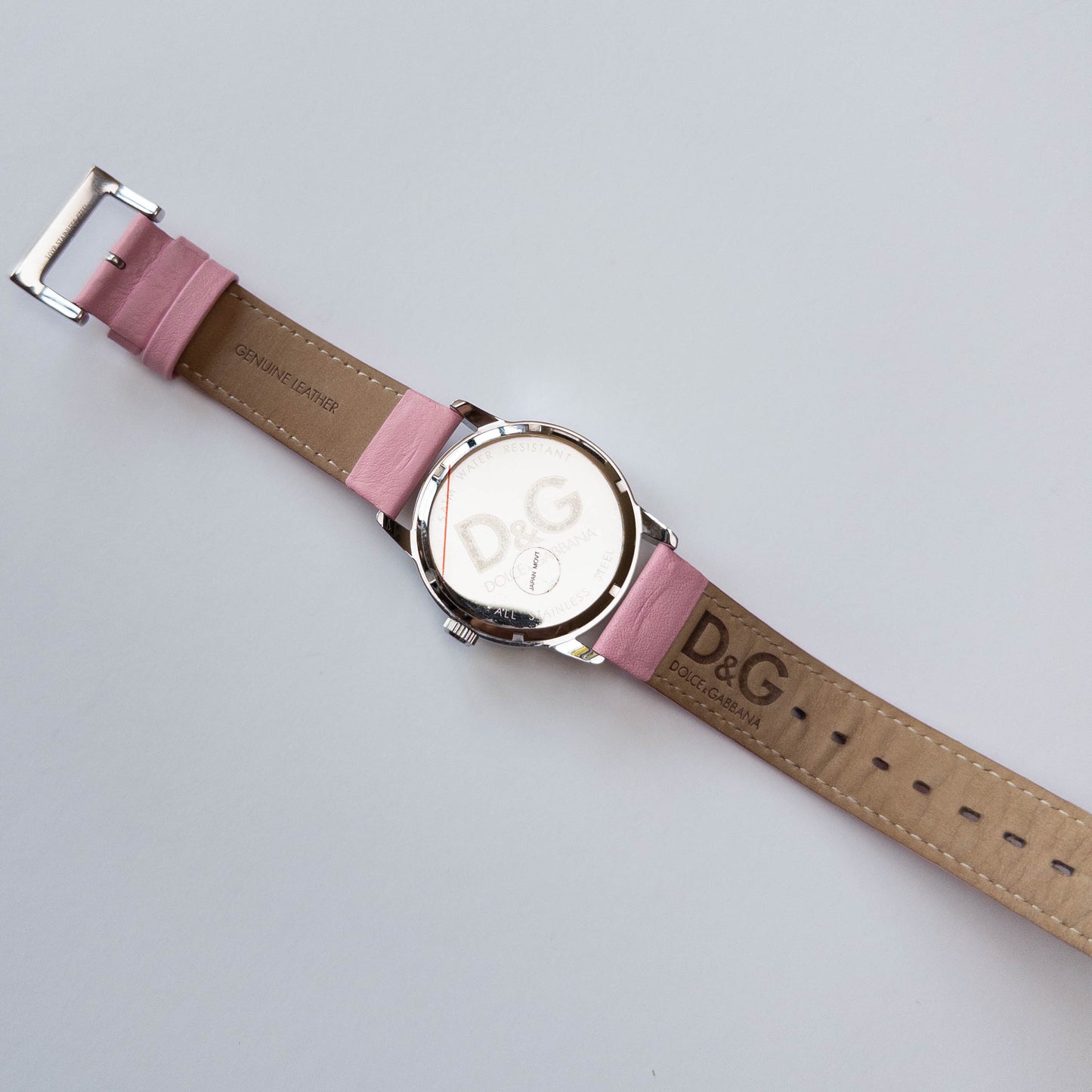 D&G Pink Initials Leather Watch