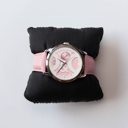 D&G Pink Initials Leather Watch