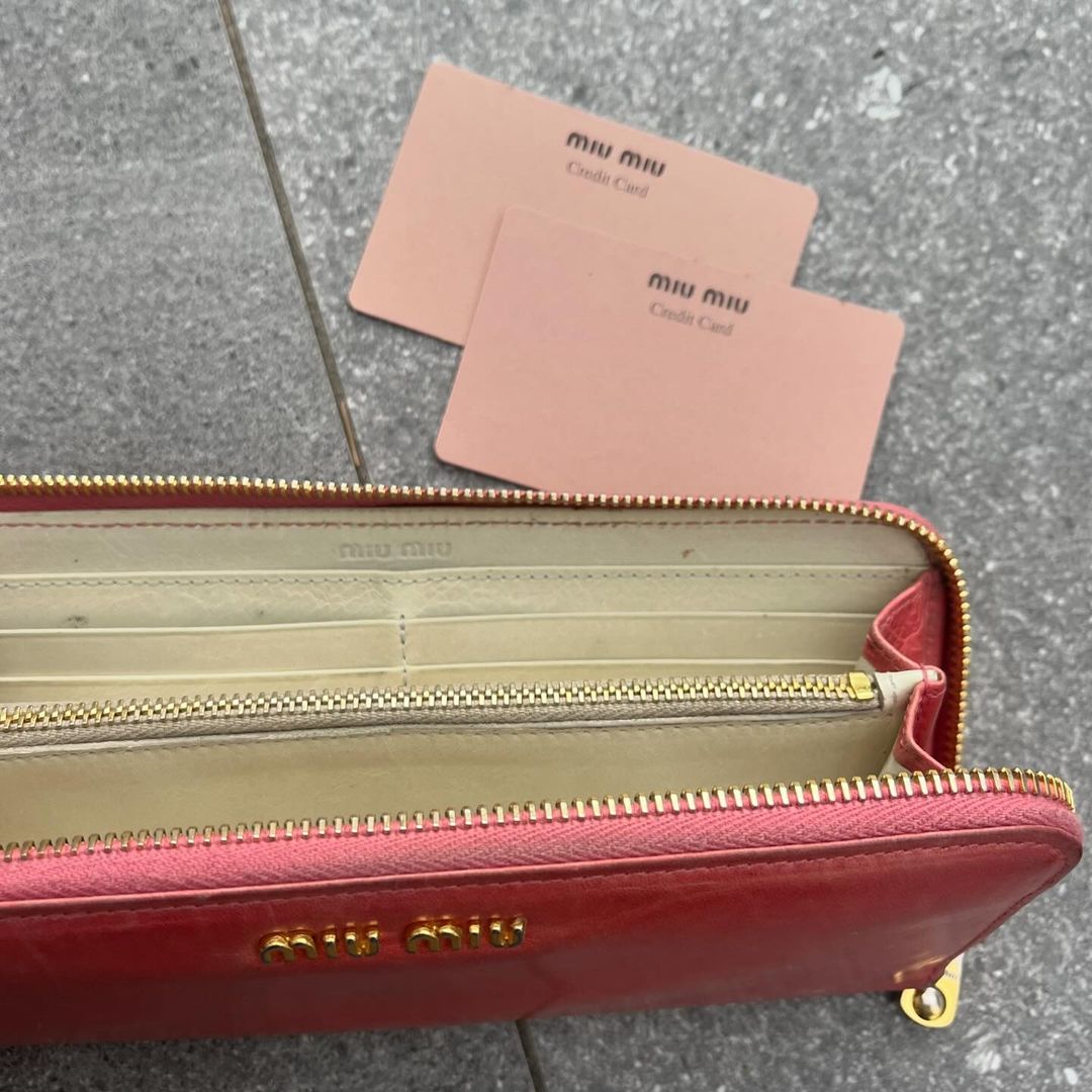 Miu Miu Rosa Portafoglio Purse