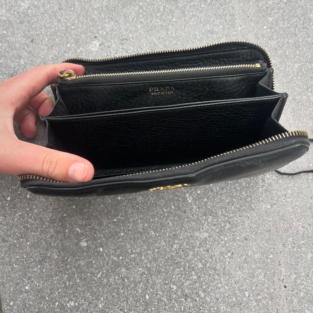 Prada Vitello Grain Leather Purse