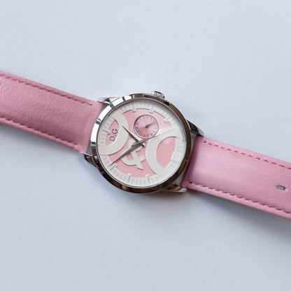 D&G Pink Initials Leather Watch